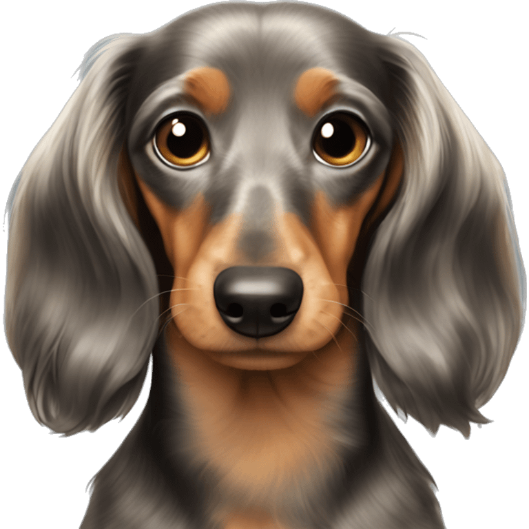 isabella tan dapple dachshund long hair emoji