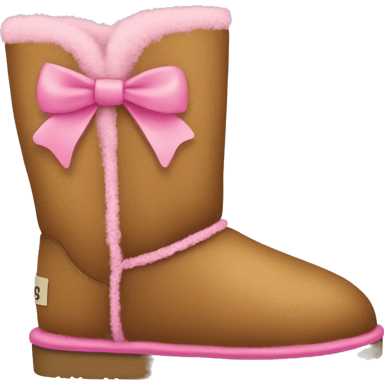 uggs boots with pink bow emoji