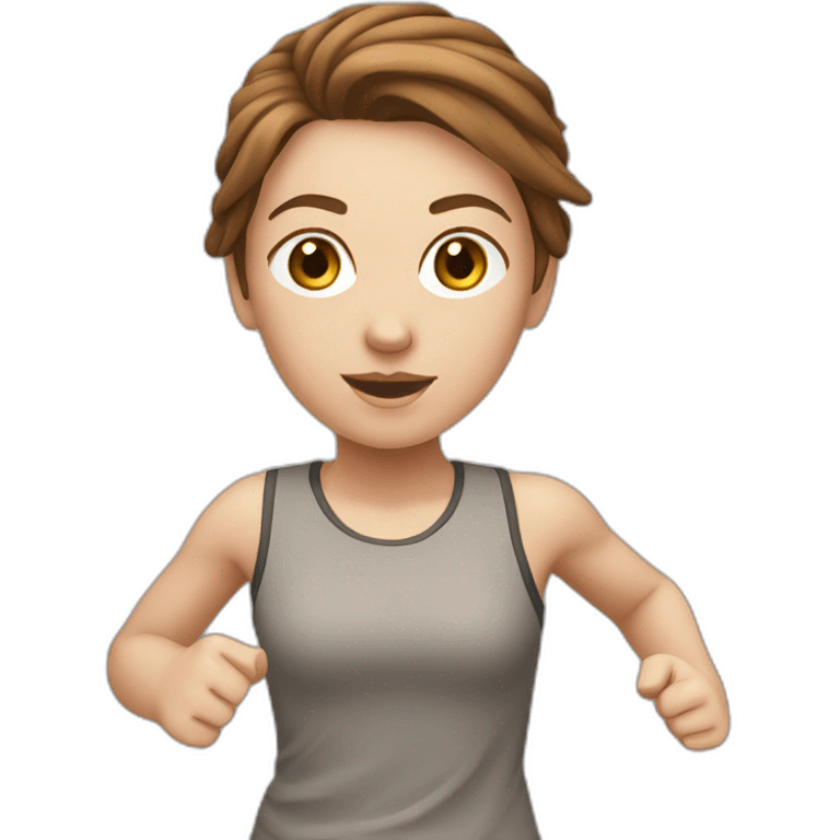 white-girl-running, brown-hair emoji