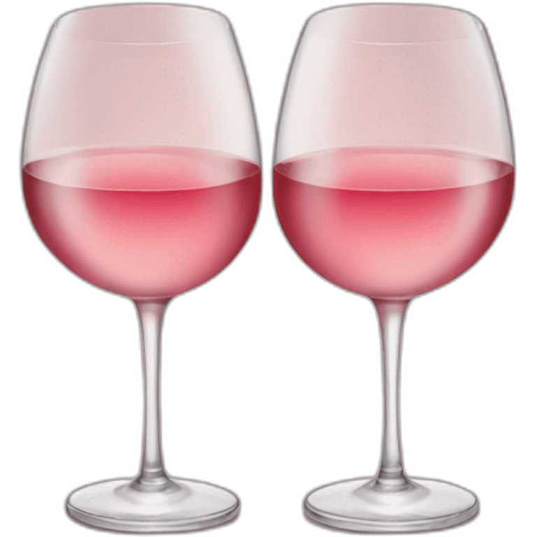 Two glasses of rose wine are clinking emoji