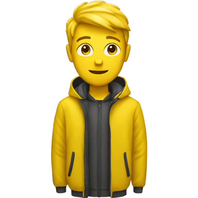 Guy in yellow rain jacket emoji