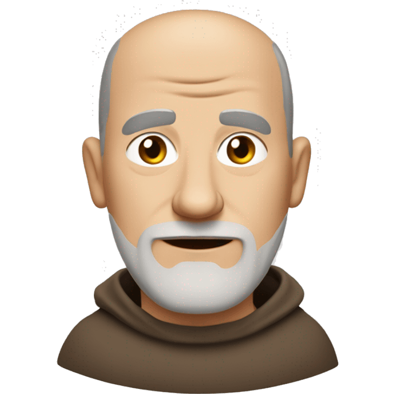 A middle-aged white male friar with a grizzled appearance, buzz cut, and a square jaw. emoji