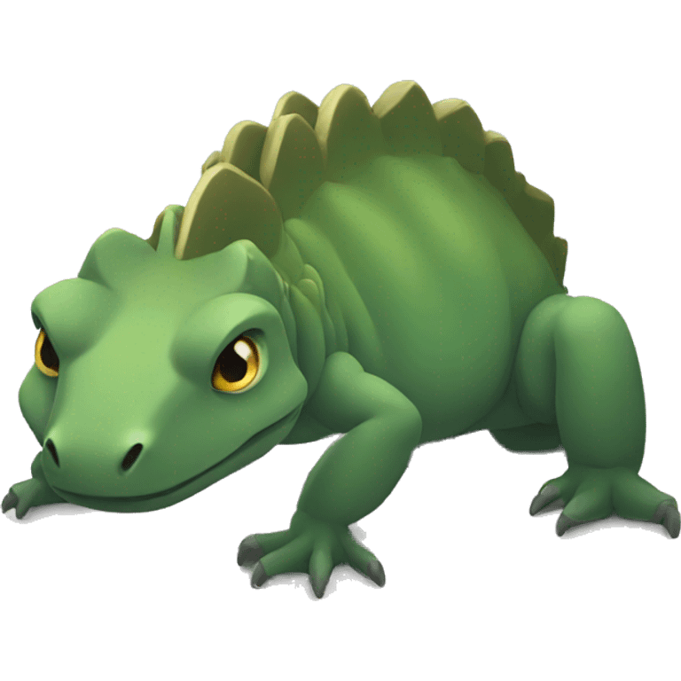 Slightly disappointed komodo emoji