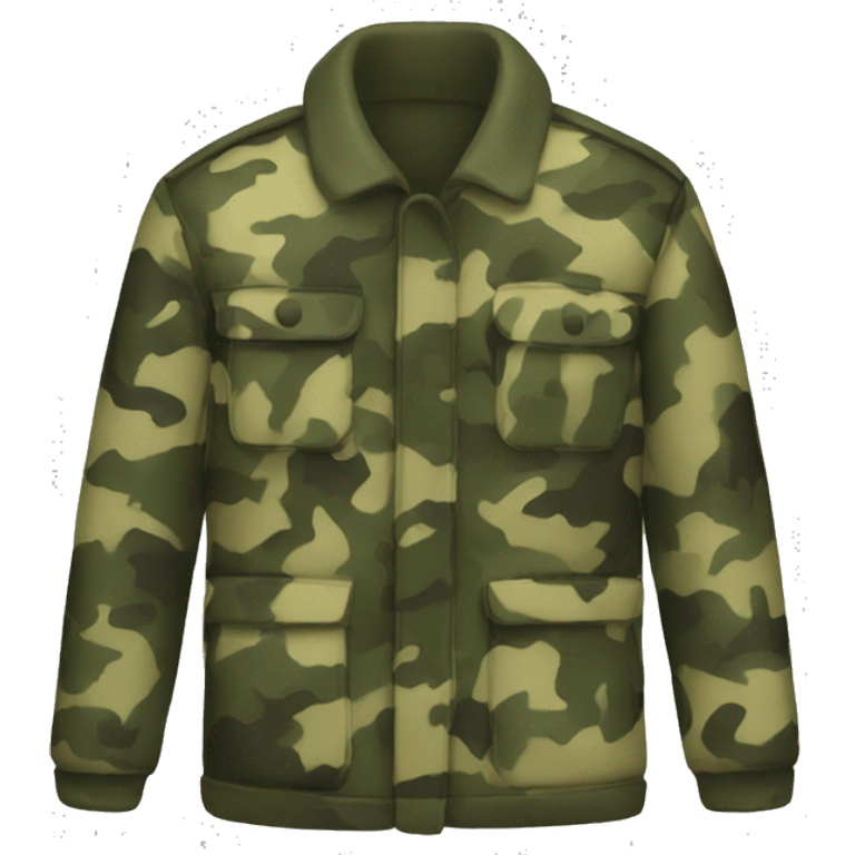 Camouflage coat emoji