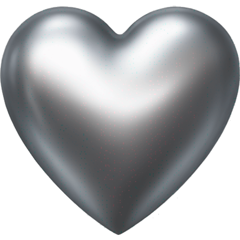 Metallic heart emoji