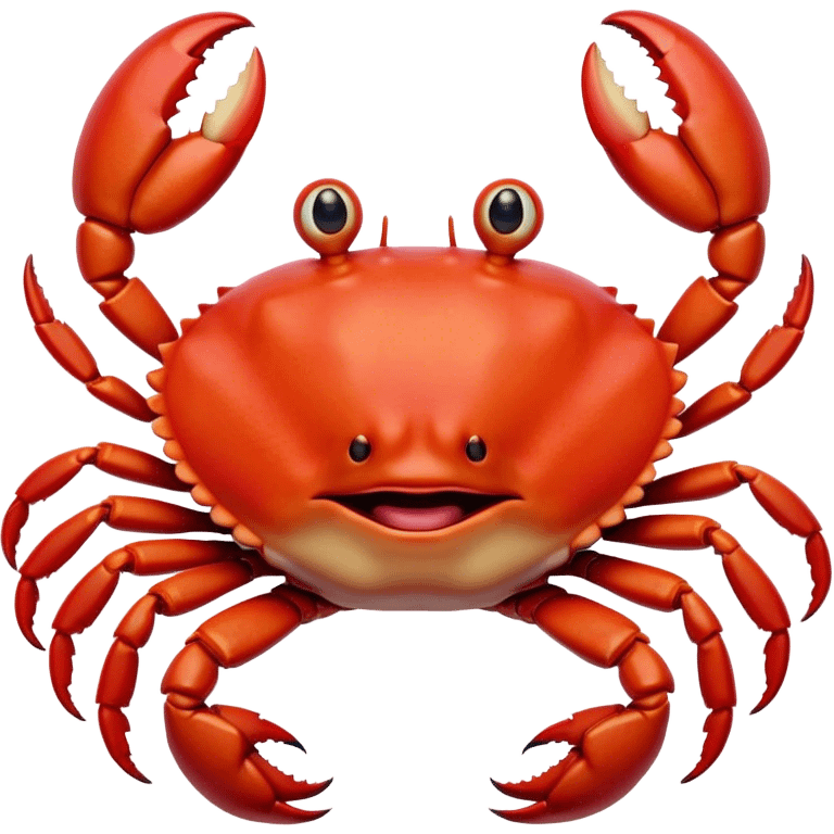 Cinematic Comical Red Crab Portrait Emoji, Head tilted dramatically with an exaggeratedly amused expression, featuring a vibrant, angular carapace with bold, expressive pincers and wide, comically animated eyes full of playful disbelief, Simplified yet hilariously expressive features, highly detailed, glowing with a slightly sassy oceanic glow, high shine, dramatic yet playful, stylized with an air of quirky coastal mischief, soft glowing outline, capturing the essence of a meme-worthy red crab that looks ready to pinch its way into viral fame! emoji