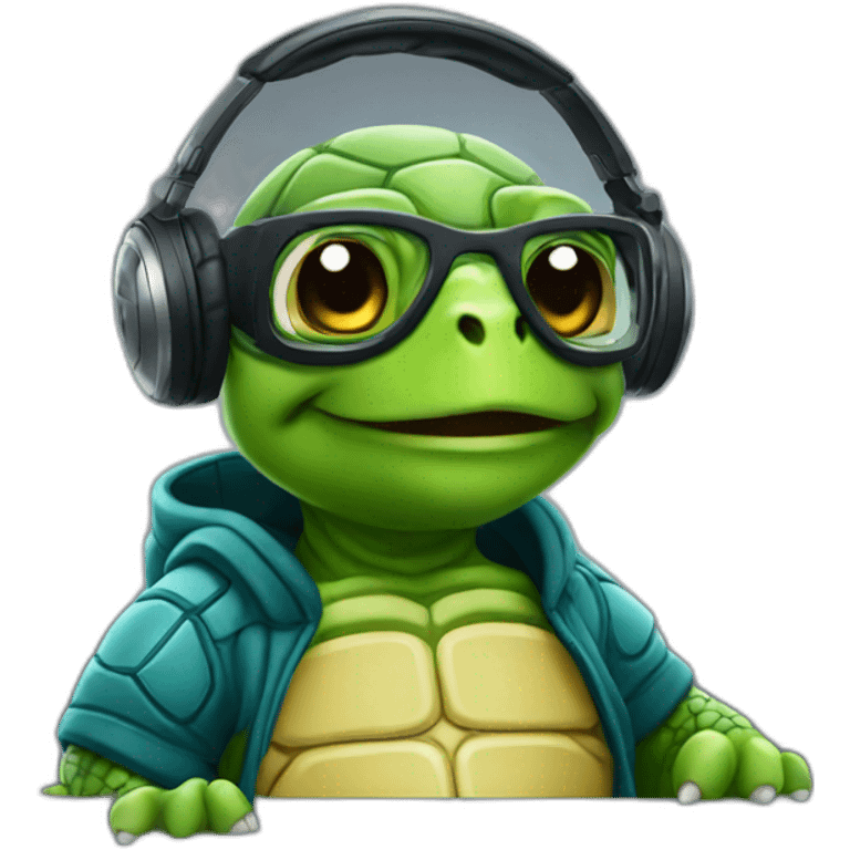 dj turtle emoji