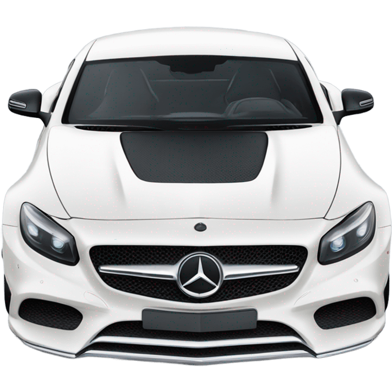 White Mercedes Benz amg emoji