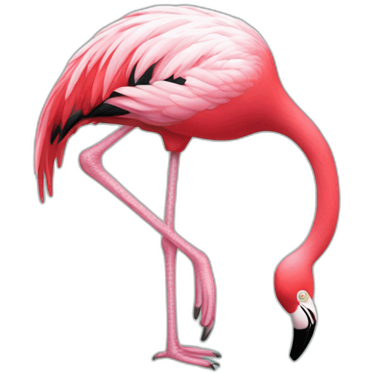 Christmas flamingo emoji