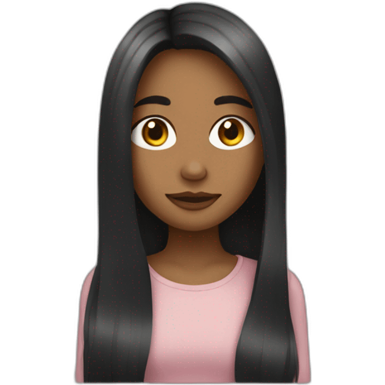 solo girl with long hair emoji