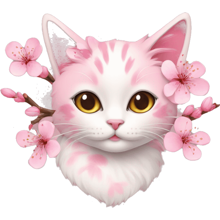 Cherry blossom cat emoji