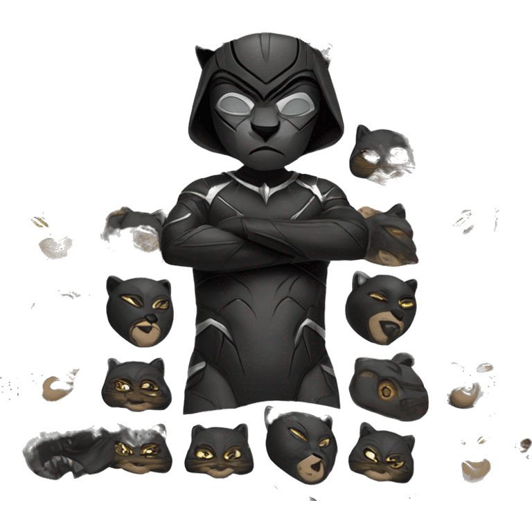  YOGESH Black Panther, mask, Marvel emoji