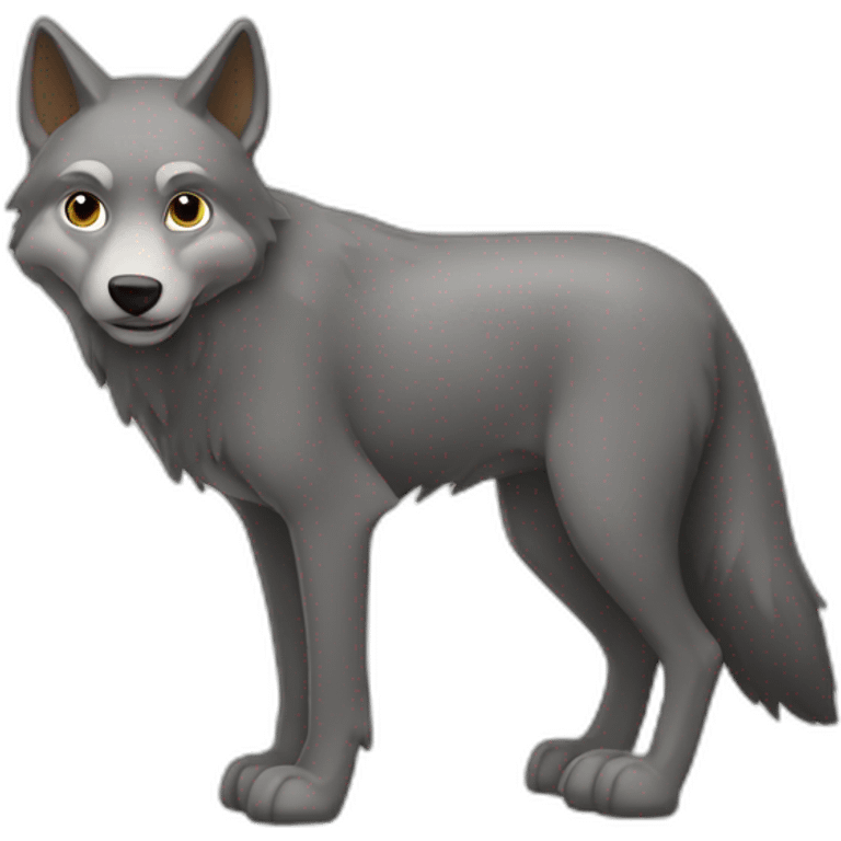 Chat sur un loup emoji