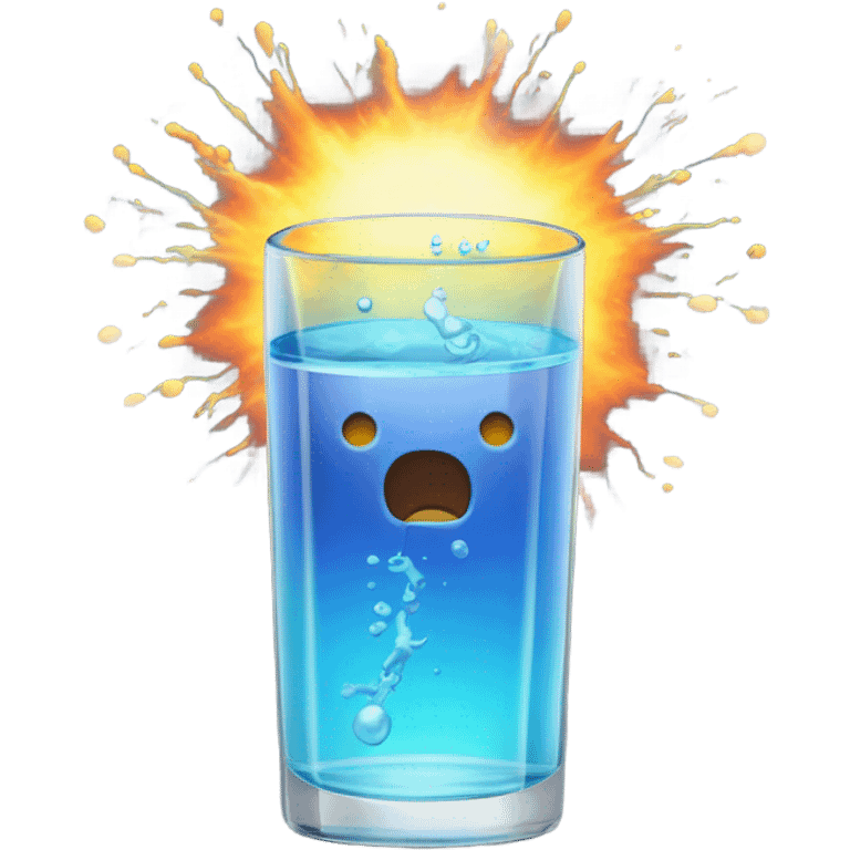 explosion atom in water glass emoji