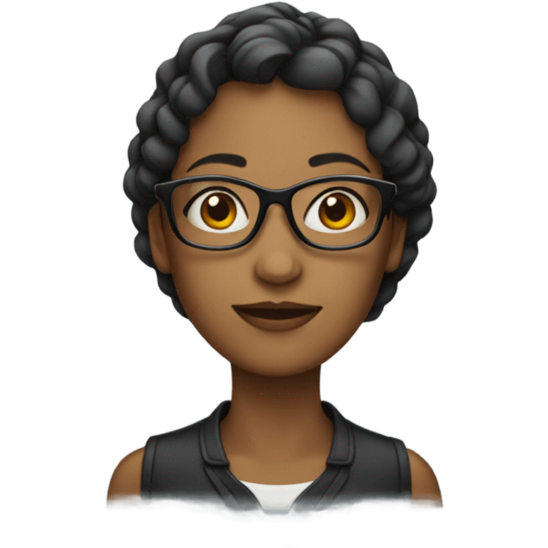 Women with glasse emoji