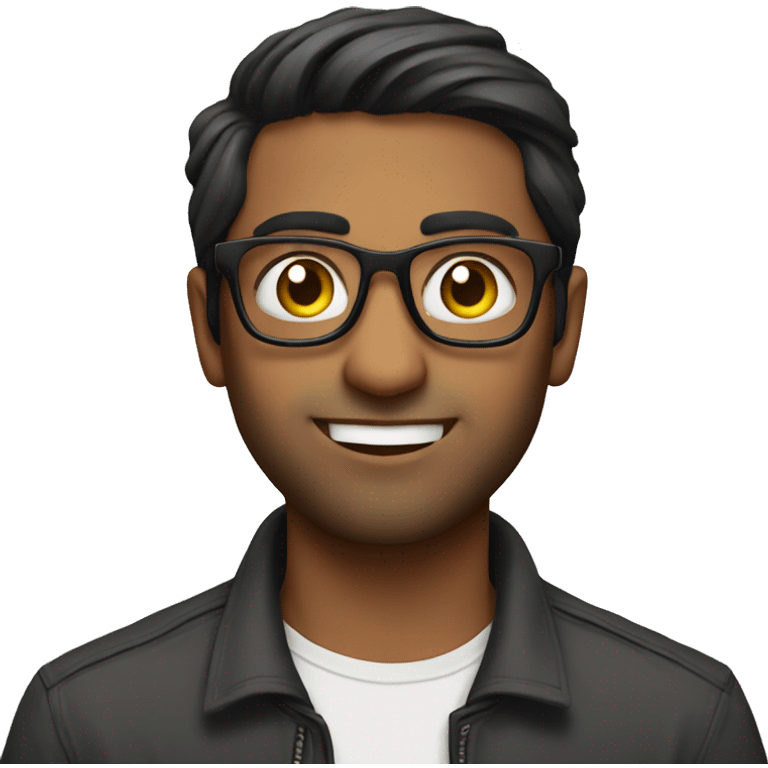 Indian guy in his 20s with specs, good looking  emoji