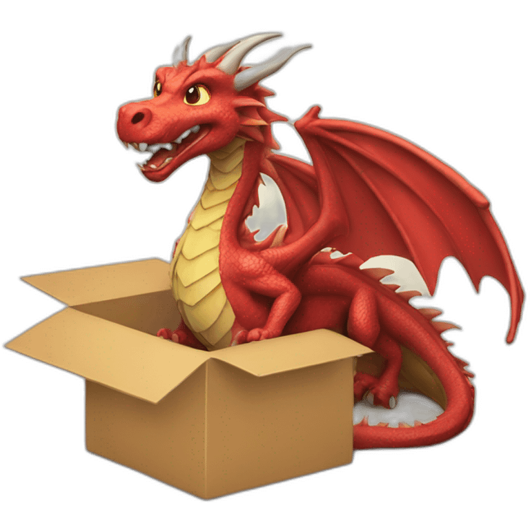 dragon from gift box emoji