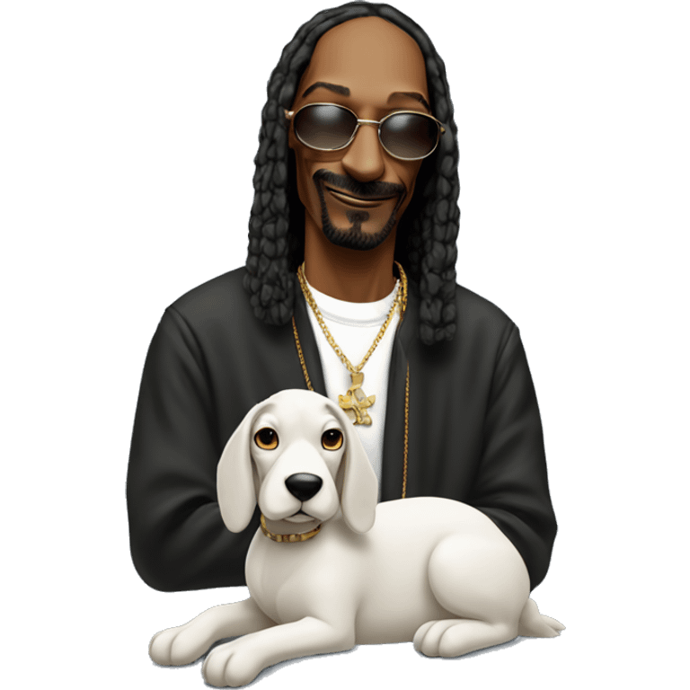 Snoop dogg with a rabbit emoji