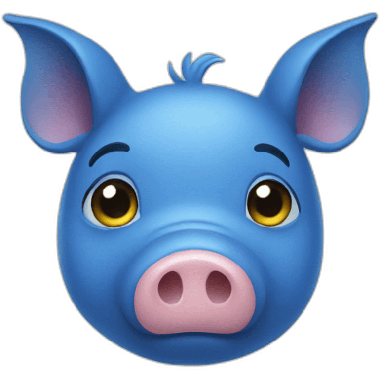 blue pig head emoji