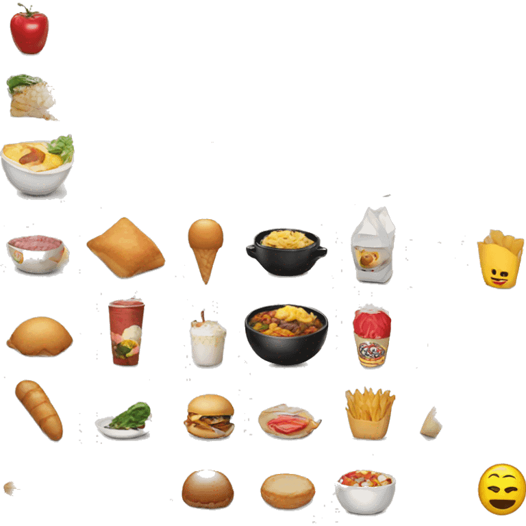 all kinds of food emoji