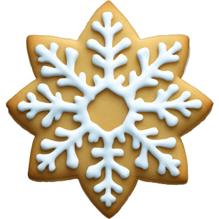 Sugar cookie with snowflake emoji