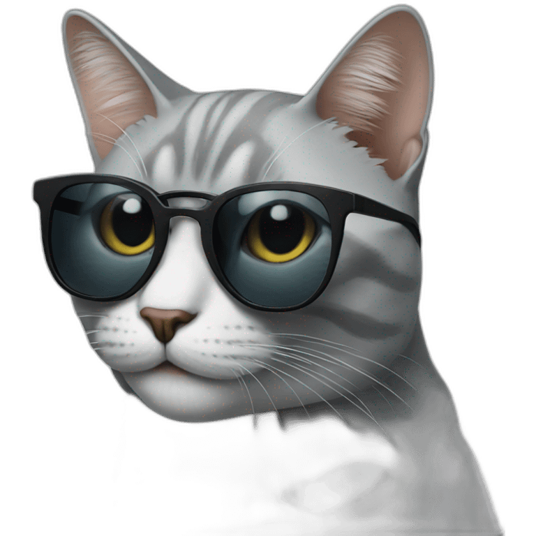 Cat with sunglasses emoji