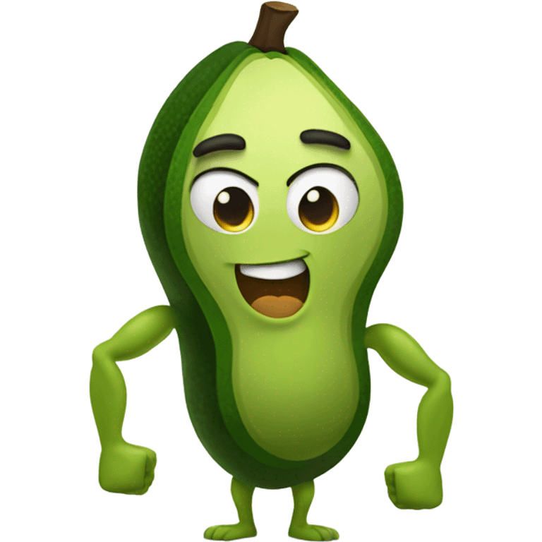 avocado show his muscles emoji