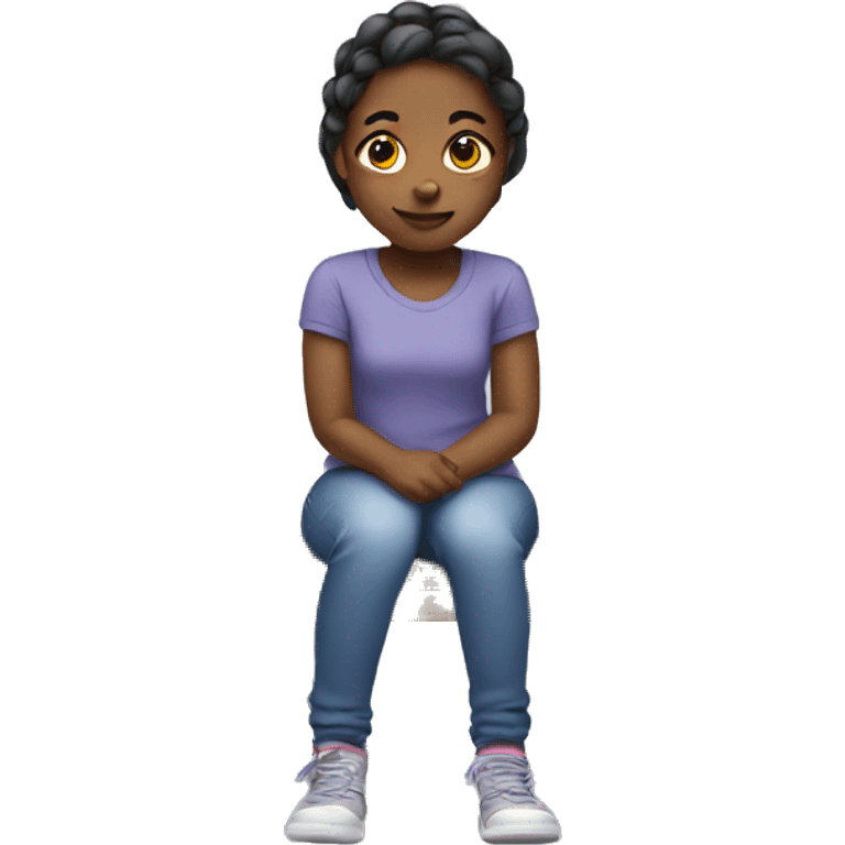 Girl sitting emoji