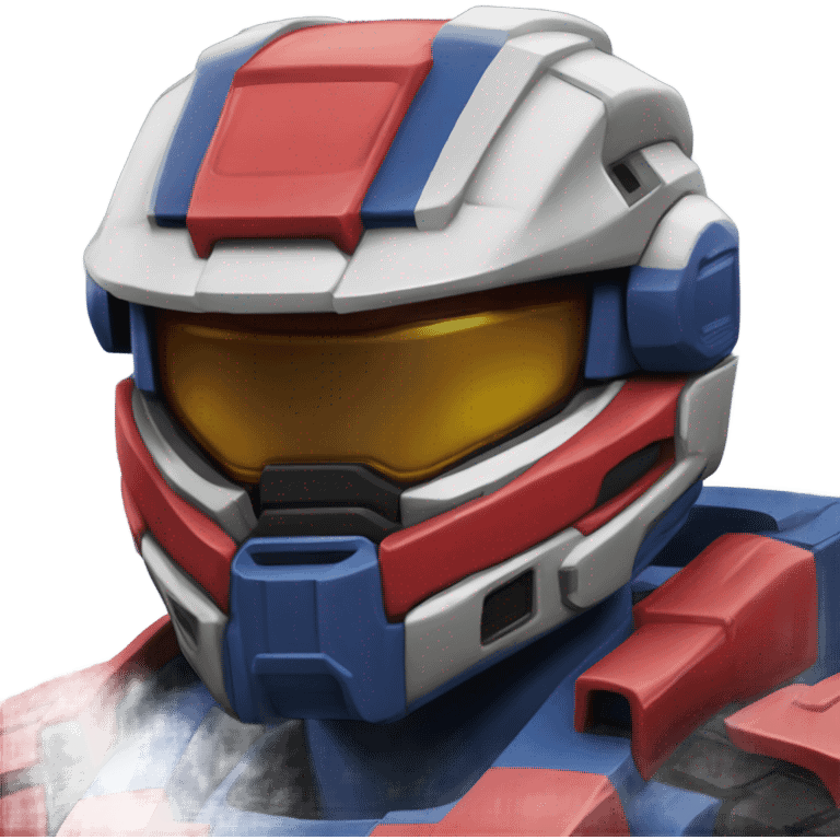 Caboose red vs blue helmet Master Chief style  emoji