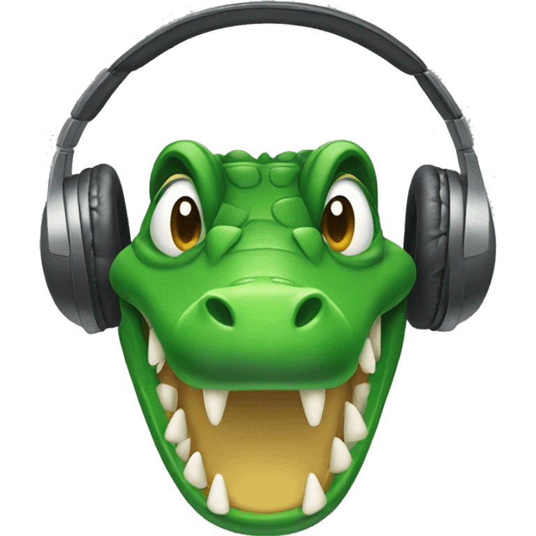 crocodile in headphones emoji