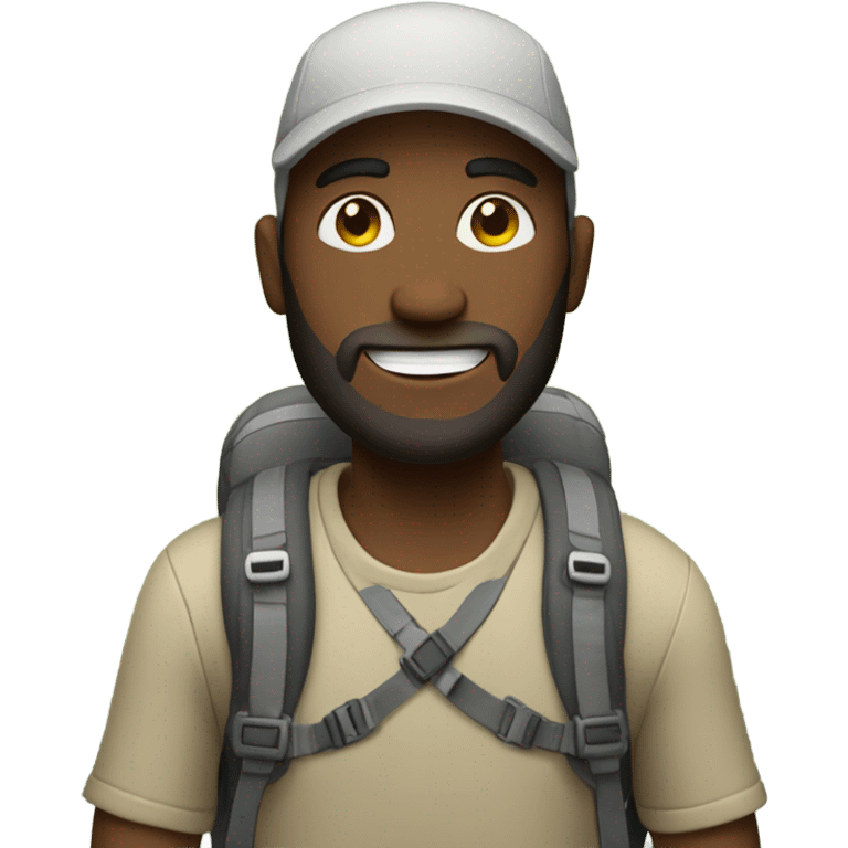 Man hiking emoji