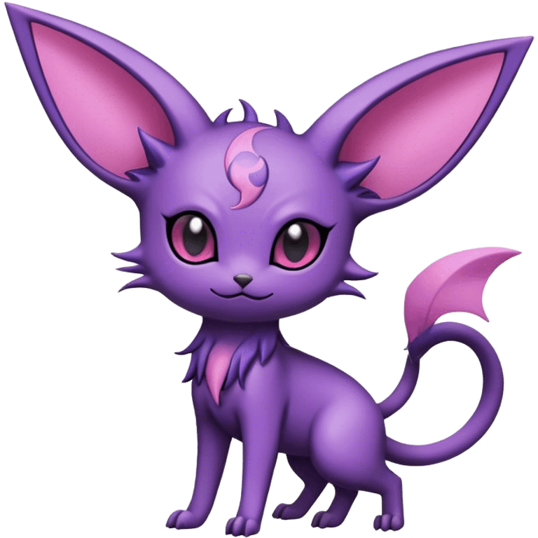 Cool cute edgy kawaii Espeon-Noibat-animal-creature-hybrid full body emoji