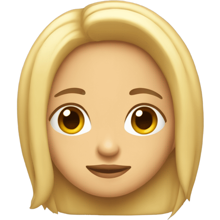 Chica blanca con pelo liso dormida  emoji