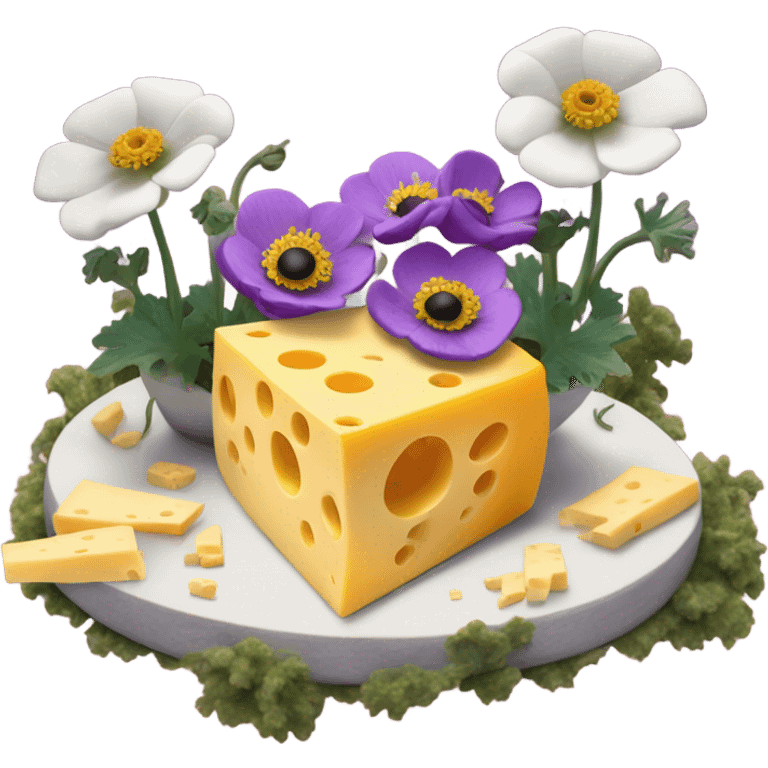 Anemones and blocks of cheese all bumping MP3’s  emoji