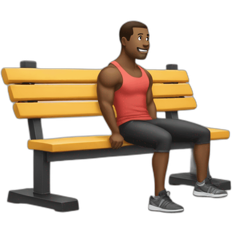 Doing bench at gym emoji