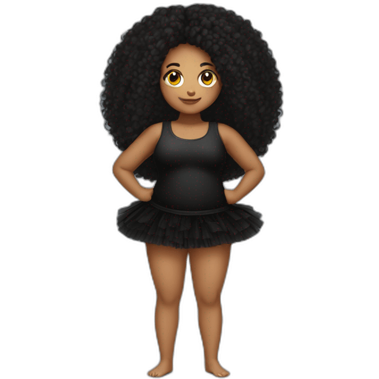 full-body-curvy-балерина-black-tutu top and underside view emoji