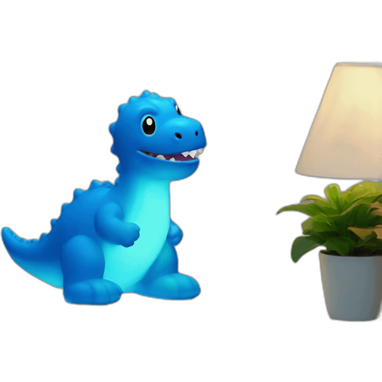 blue dinosaur nightlight emoji