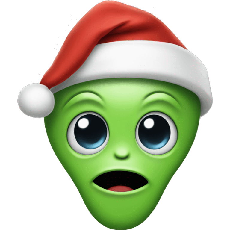 Alien in Santa hat  emoji