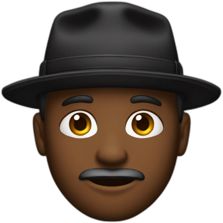 hombre de negro con gorra y mascara negra emoji