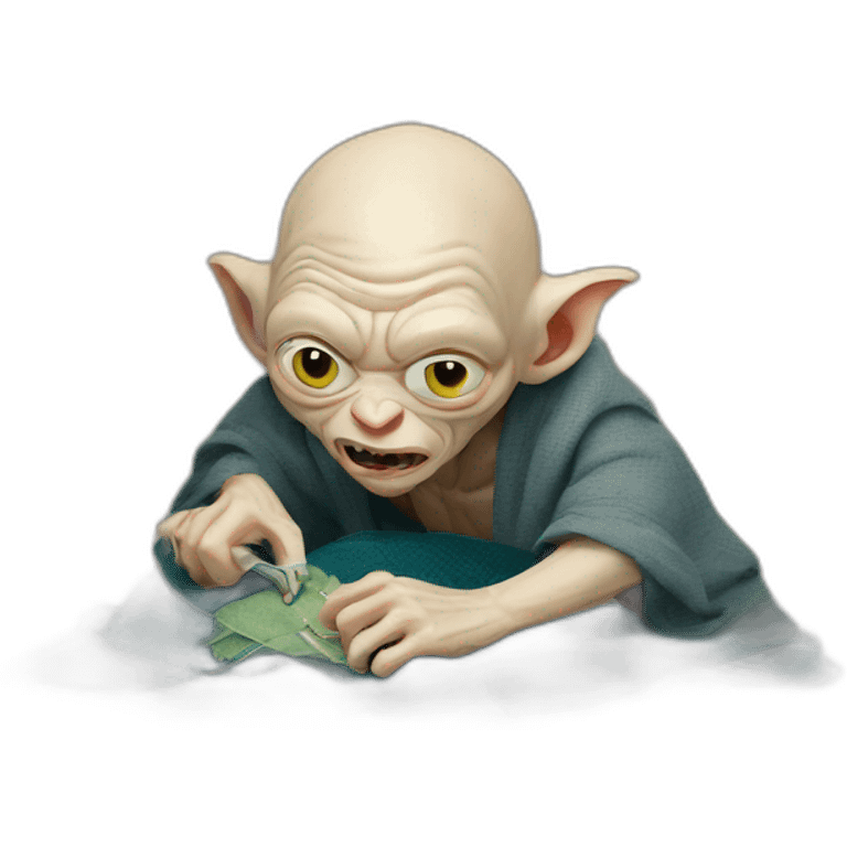 Gollum sewing  emoji