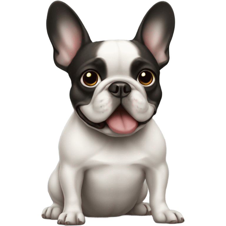 French bulldog passing gas emoji