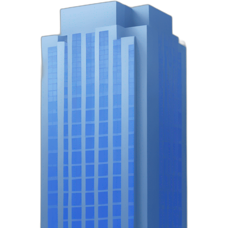 All blue skyscraper, solid blue emoji