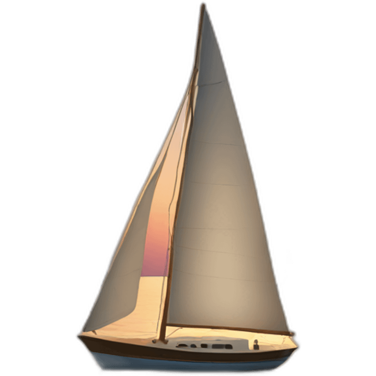 Sail boat at sunset emoji