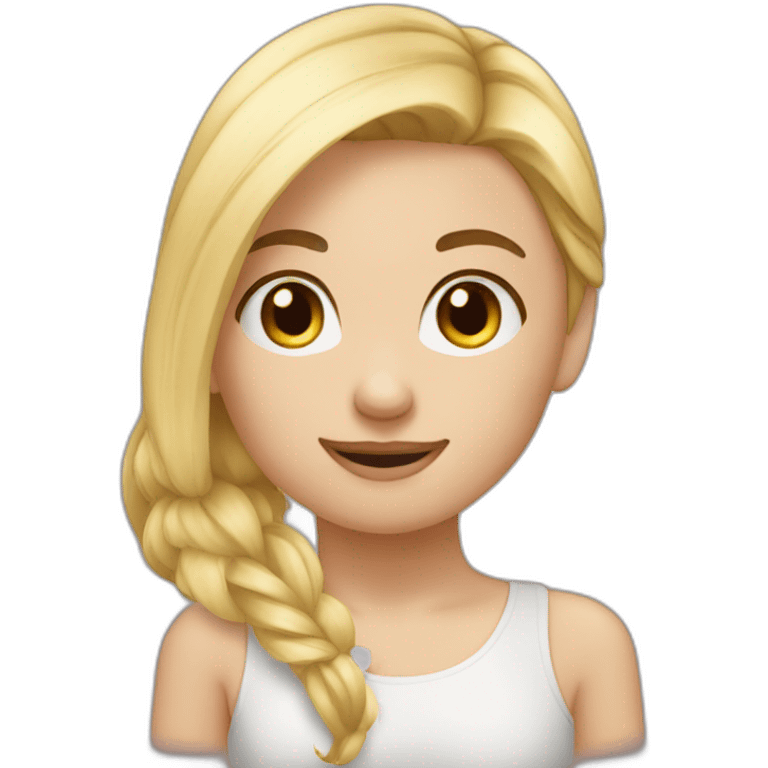 Mädchen mit Pony blond emoji