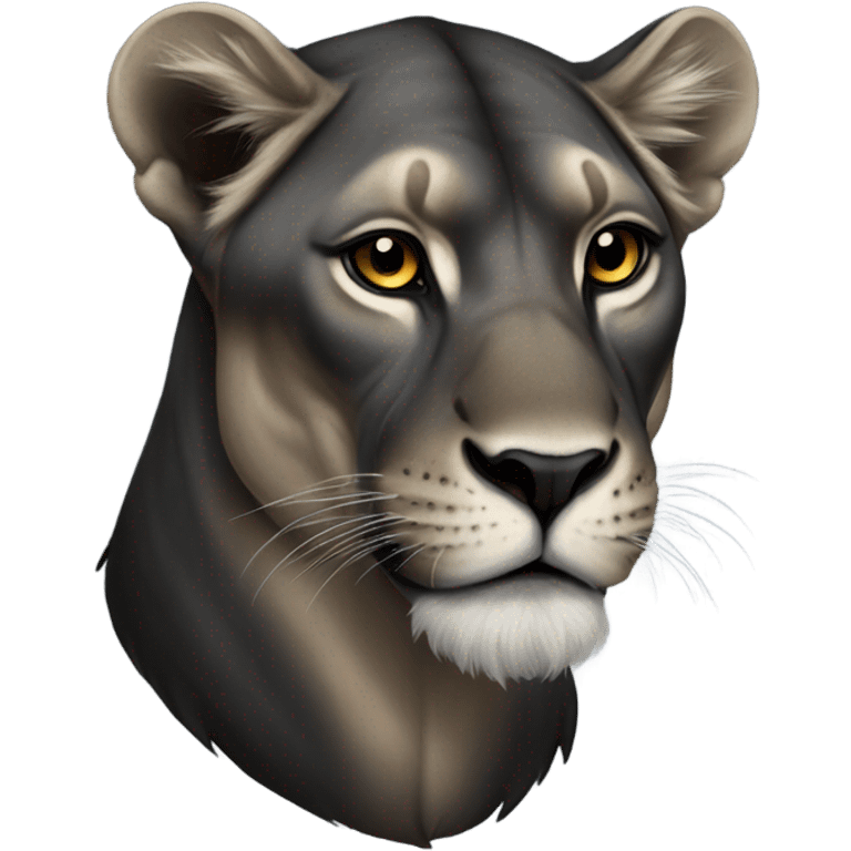 Black lioness
 emoji