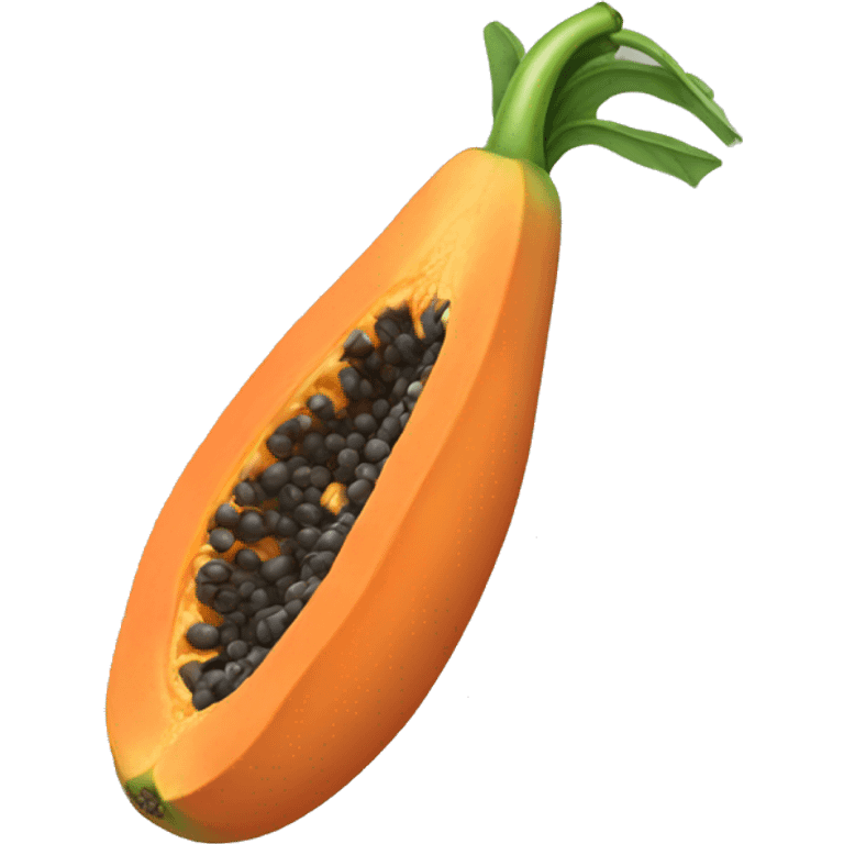 a single papaya emoji