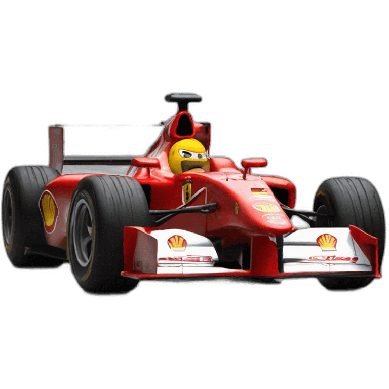 Formule 1 Ferrari voiture en face emoji