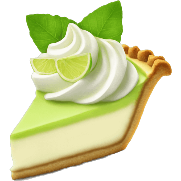 Realistic Key Lime Pie. emoji