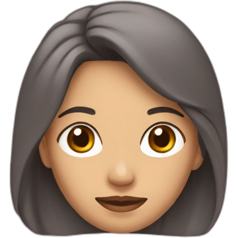 mujer morocha con pecas emoji