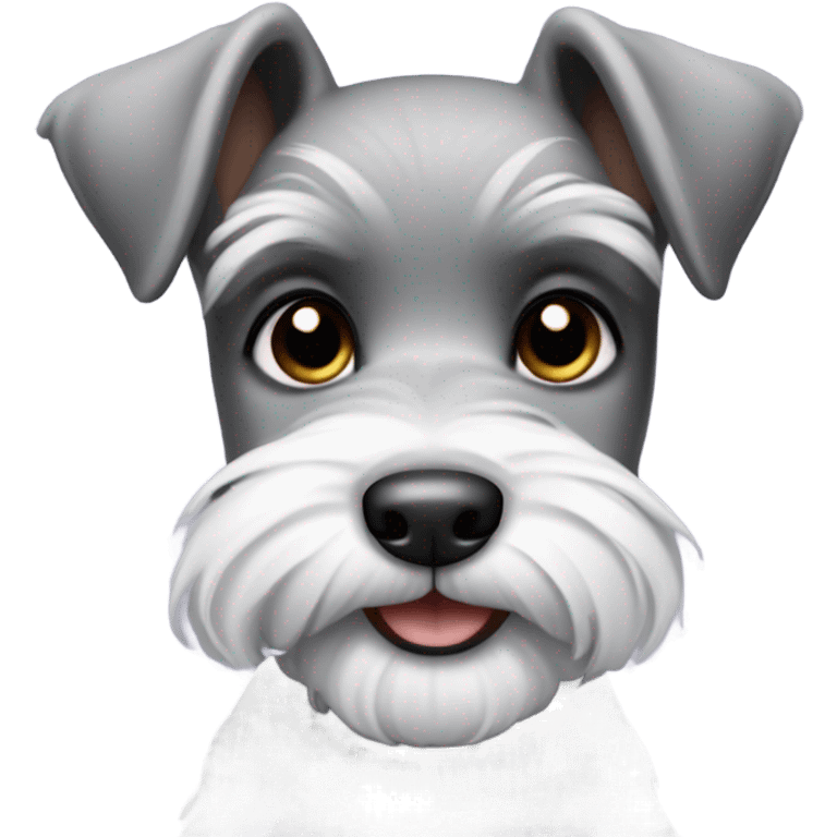 Smiling schnauzer puppy emoji